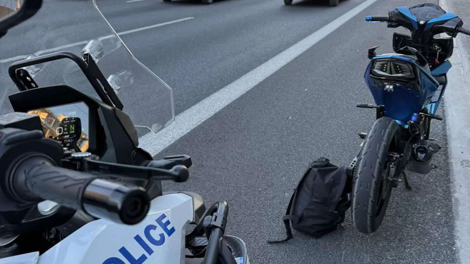 ΕΛ.ΑΣ.: Χωρίς δίπλωμα & πινακίδες ο αναβάτης που συνελήφθη στην Αττική Οδό